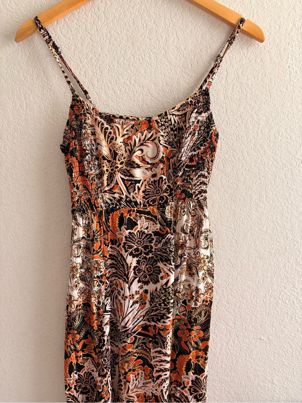 Free People Intimately Forever Yours Dress Floral Paisley Smocked Maxi Dress XS - Picture 2 of 9